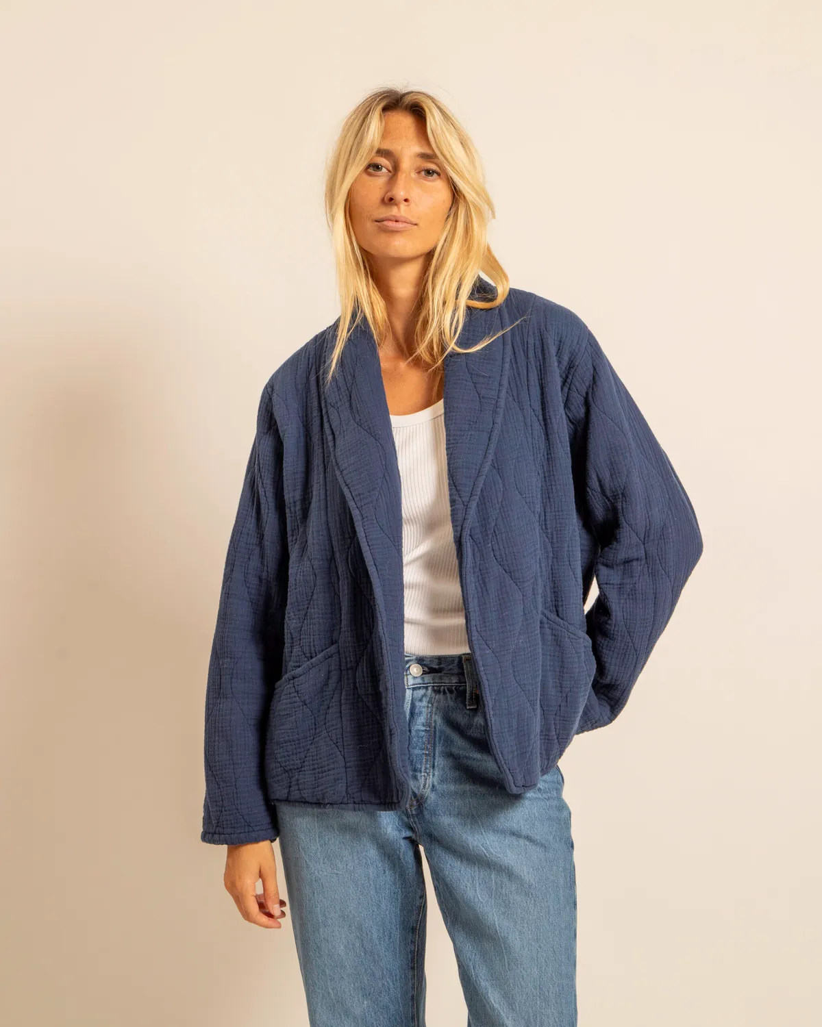 Aokyanos Cuba Nuit kimono coton matelassé