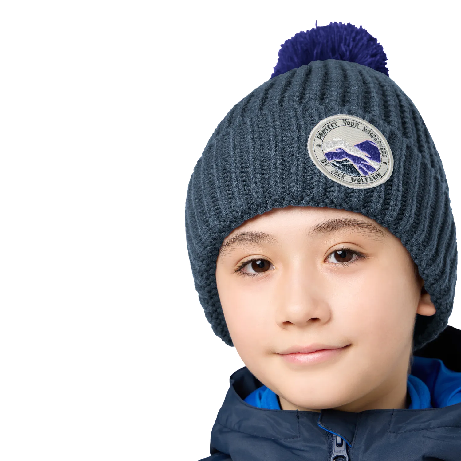 Jack Wolfskin Pompom Badge Beanie K Bonnet Enfant Chaud