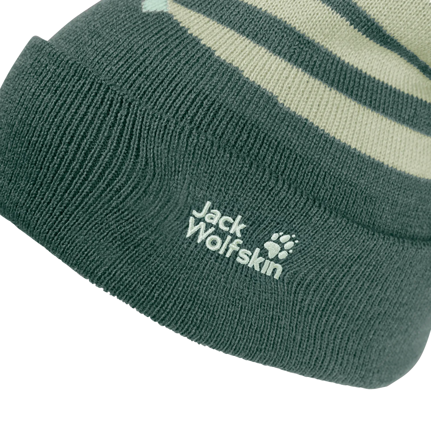 Jack Wolfskin Stripy Pompom Beanie K bonnet enfant chaud