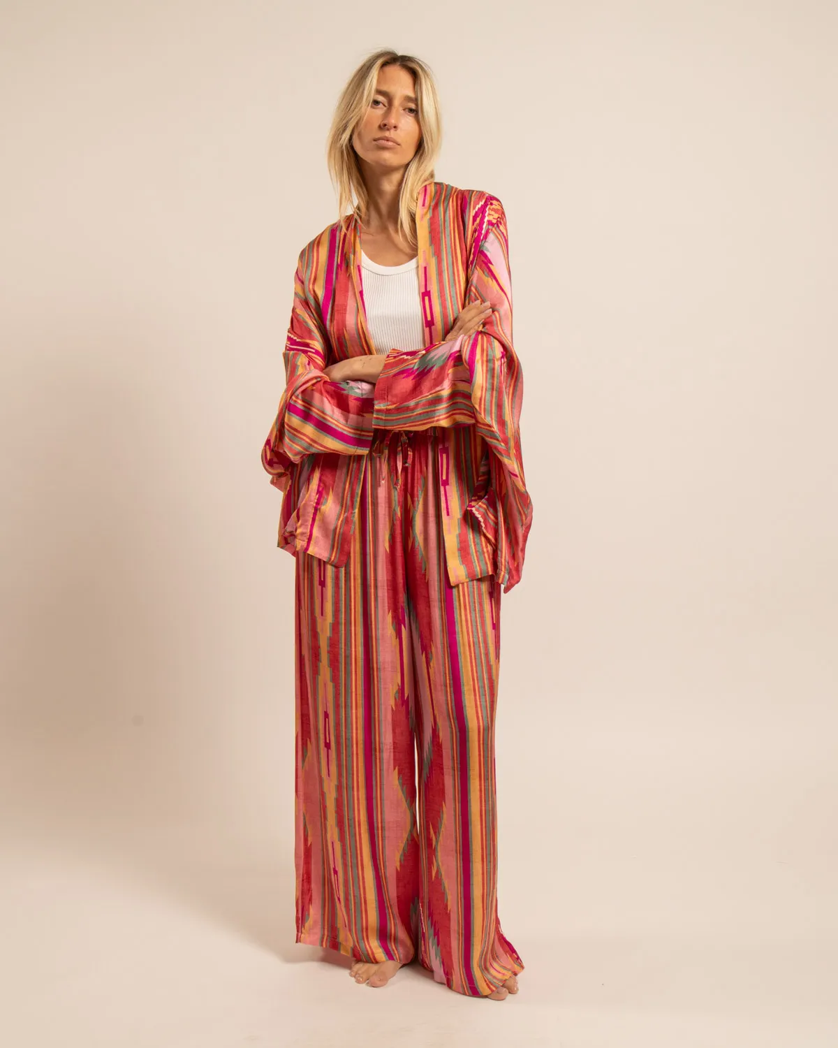 AOKYANOS Chicago Koda Rose Light veste kimono rose