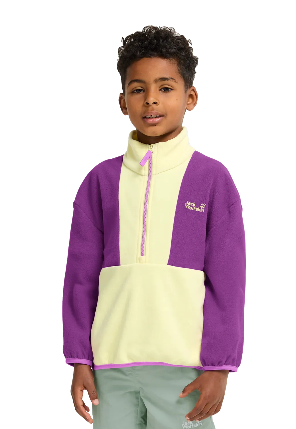 Jack Wolfskin Colorblock Taunus HZ K pull polaire enfant poches
