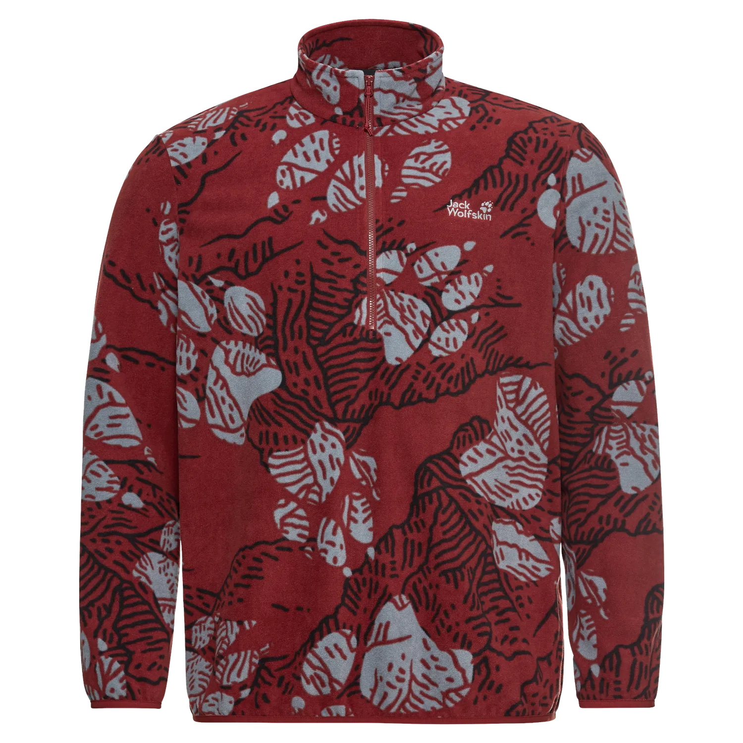 JACK WOLFSKIN PAW ERA 100 PRINT polaire homme demi-zip