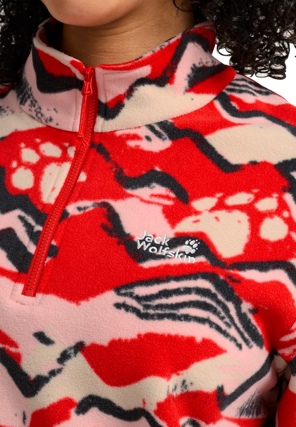 Jack Wolfskin Paw Era 100 Print polaire femme demi-zip