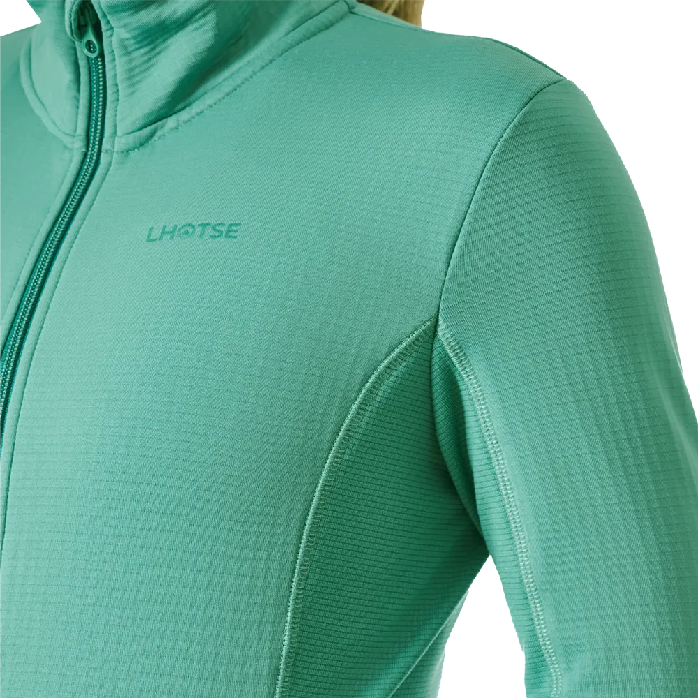 Lhotse Greta wasabi polaire grid zippée femme