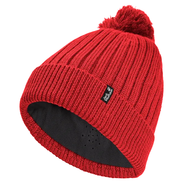 Jack Wolfskin Pom Pom Beanie bonnet laine coupe-vent