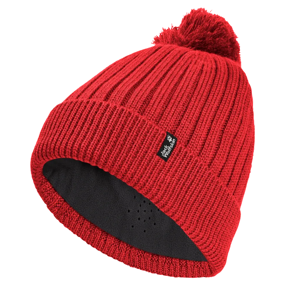 Jack Wolfskin Pom Pom Beanie bonnet laine coupe-vent