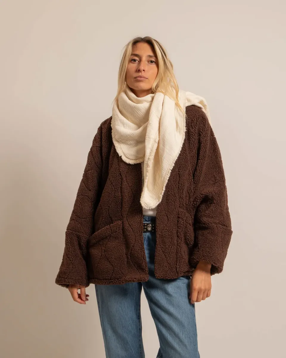 AOKYANOS Toronto chèche crème coton 120 cm