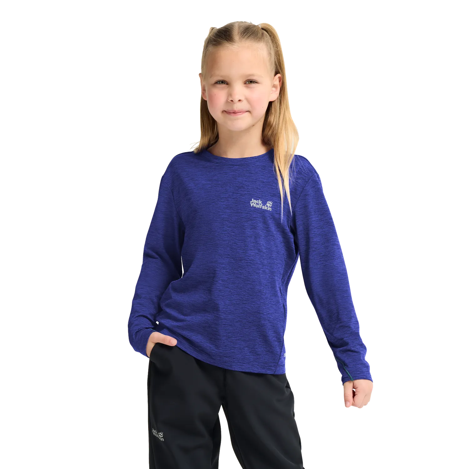 Jack Wolfskin Trail LS K t-shirt enfant manches longues respirant