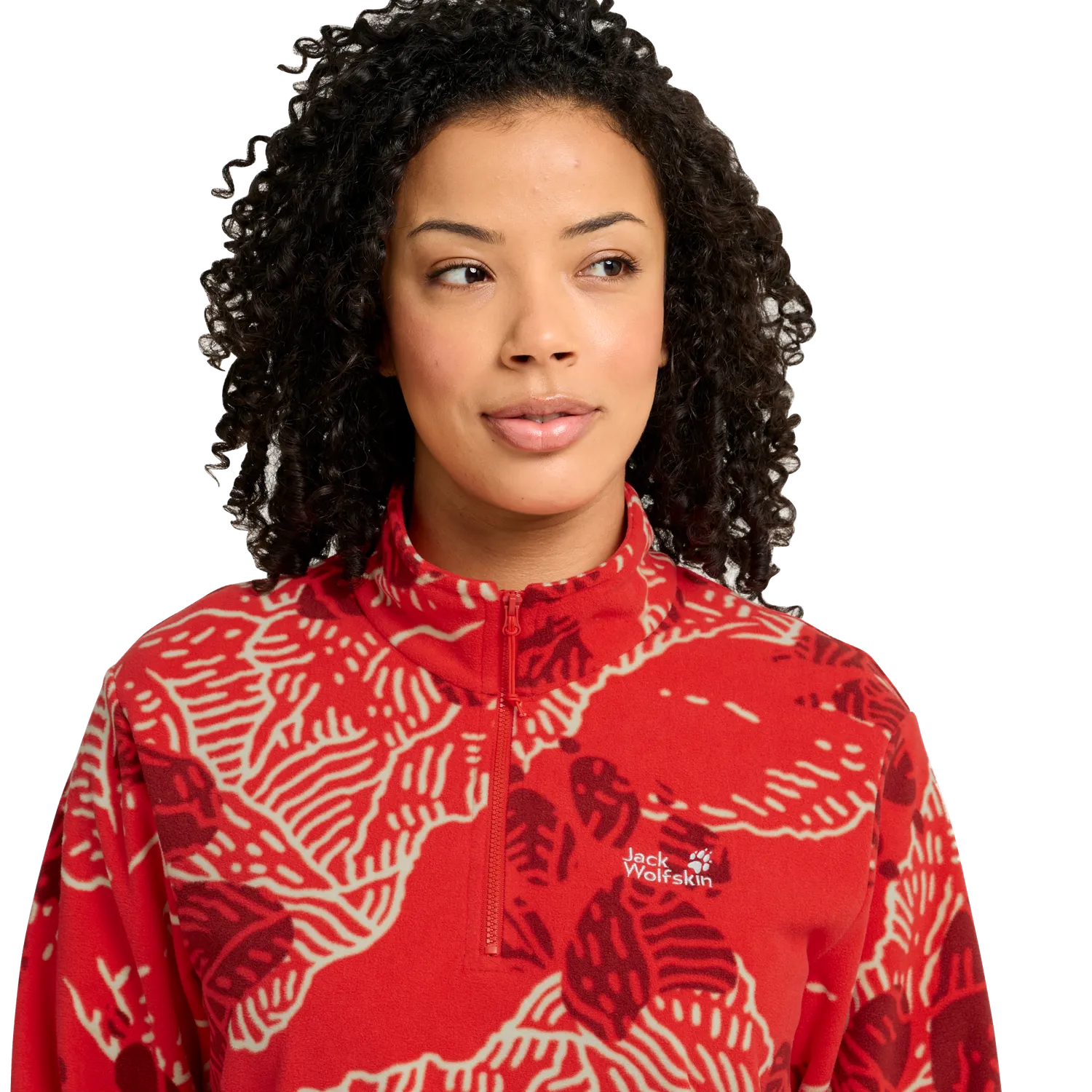Jack Wolfskin Paw Era 100 Print HZ W polaire femme demi-zip