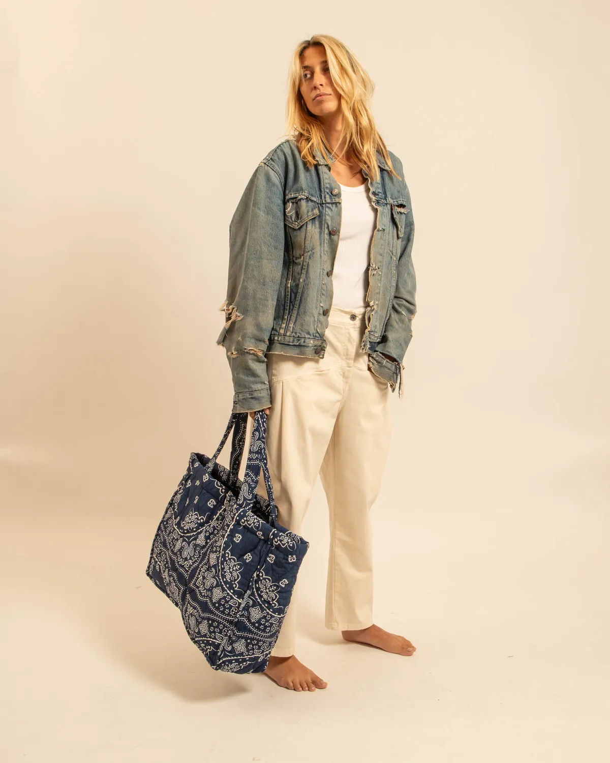 Aokyanos Philadelphie sac bandana navy viscose