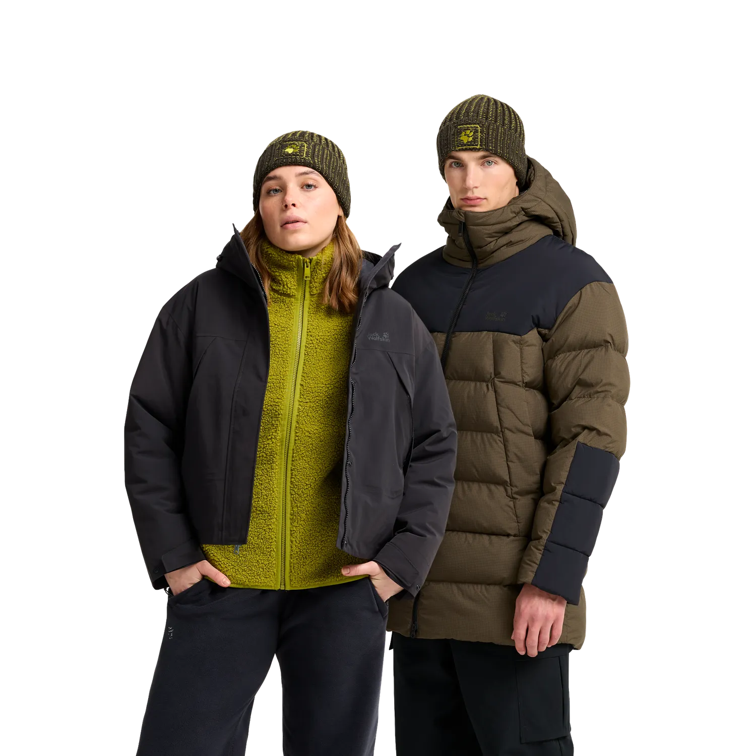 Jack Wolfskin Badge Paw Beanie bonnet hiver chaud unisexe