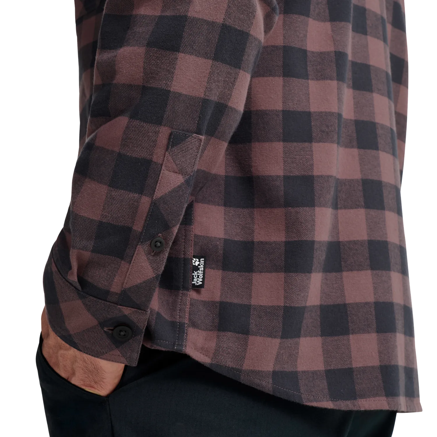 Jack Wolfskin Lite Flannel Shirt M chemise homme carreaux coton