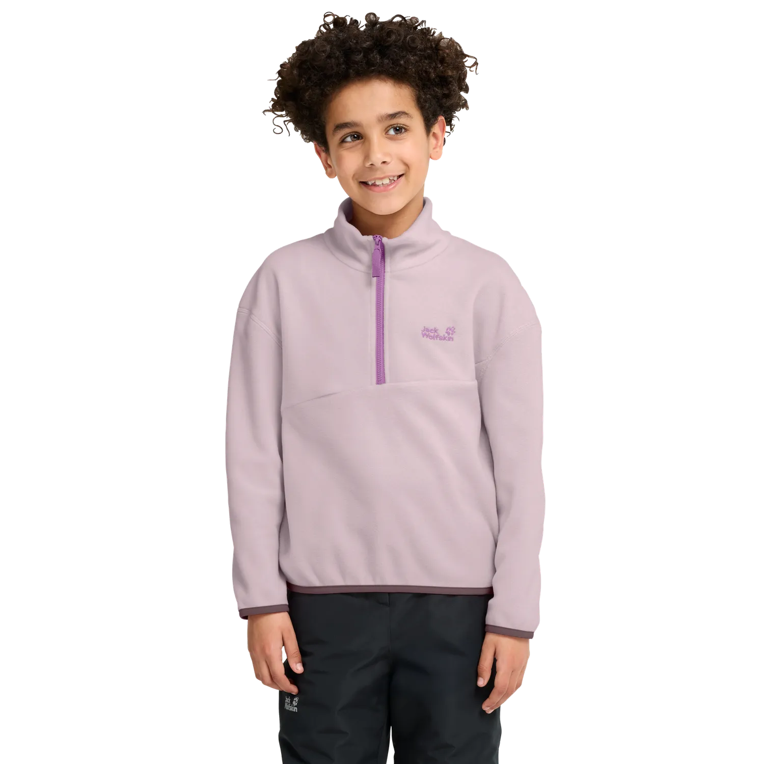 Jack Wolfskin Taunus 100 Rebel HZ K polaire enfant demi-zip chaud