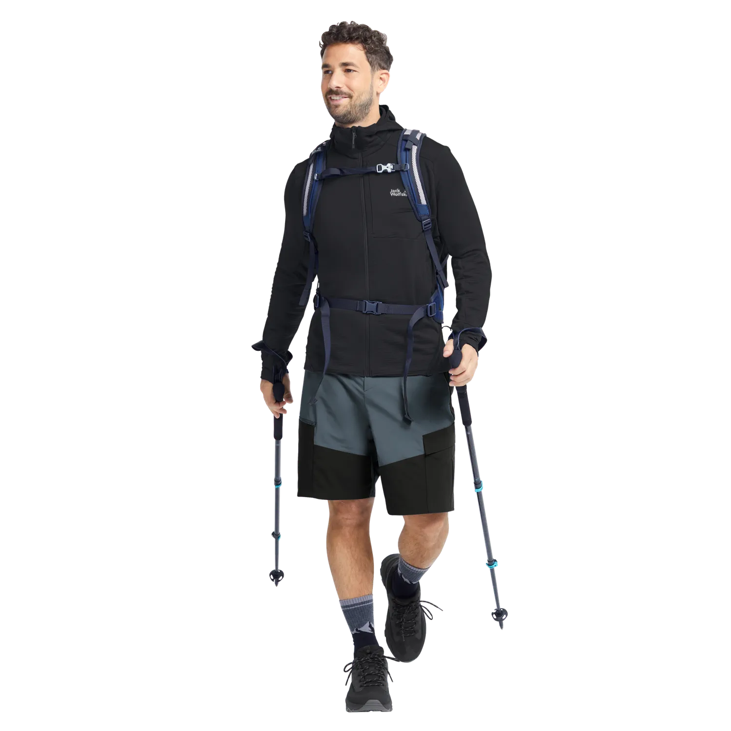 Jack Wolfskin Litestride Hooded veste homme polaire zippée