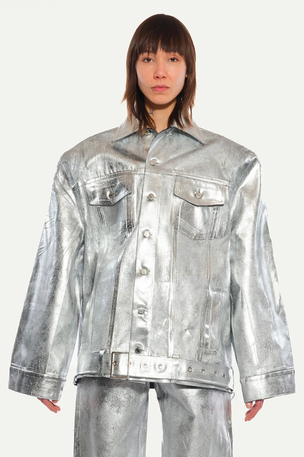 JEANNE FRIOT Delphine Silver Jacket veste jean argent