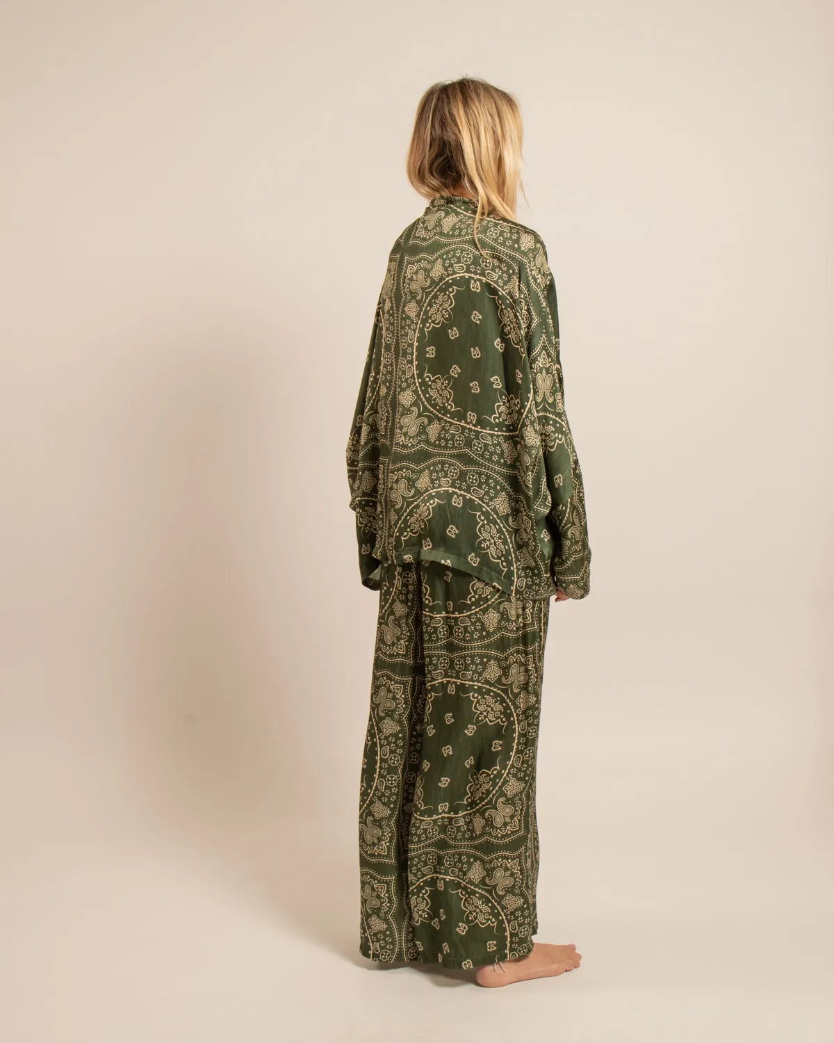AOKYANOS Chicago Bandana Kaki Light kimono viscose