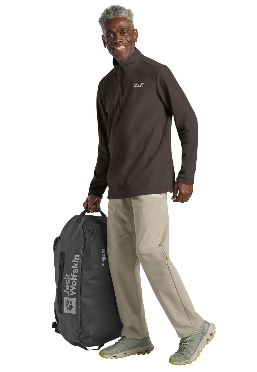Jack Wolfskin Wild Rebel 200 pull polaire homme col zippé chaud