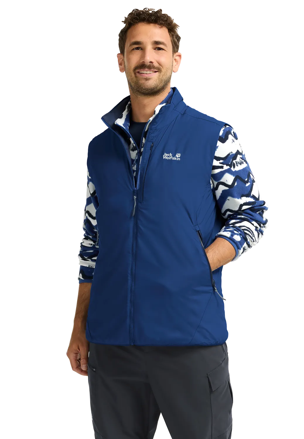 Jack Wolfskin Trail Light Ins 2in1 Vest M gilet homme réversible