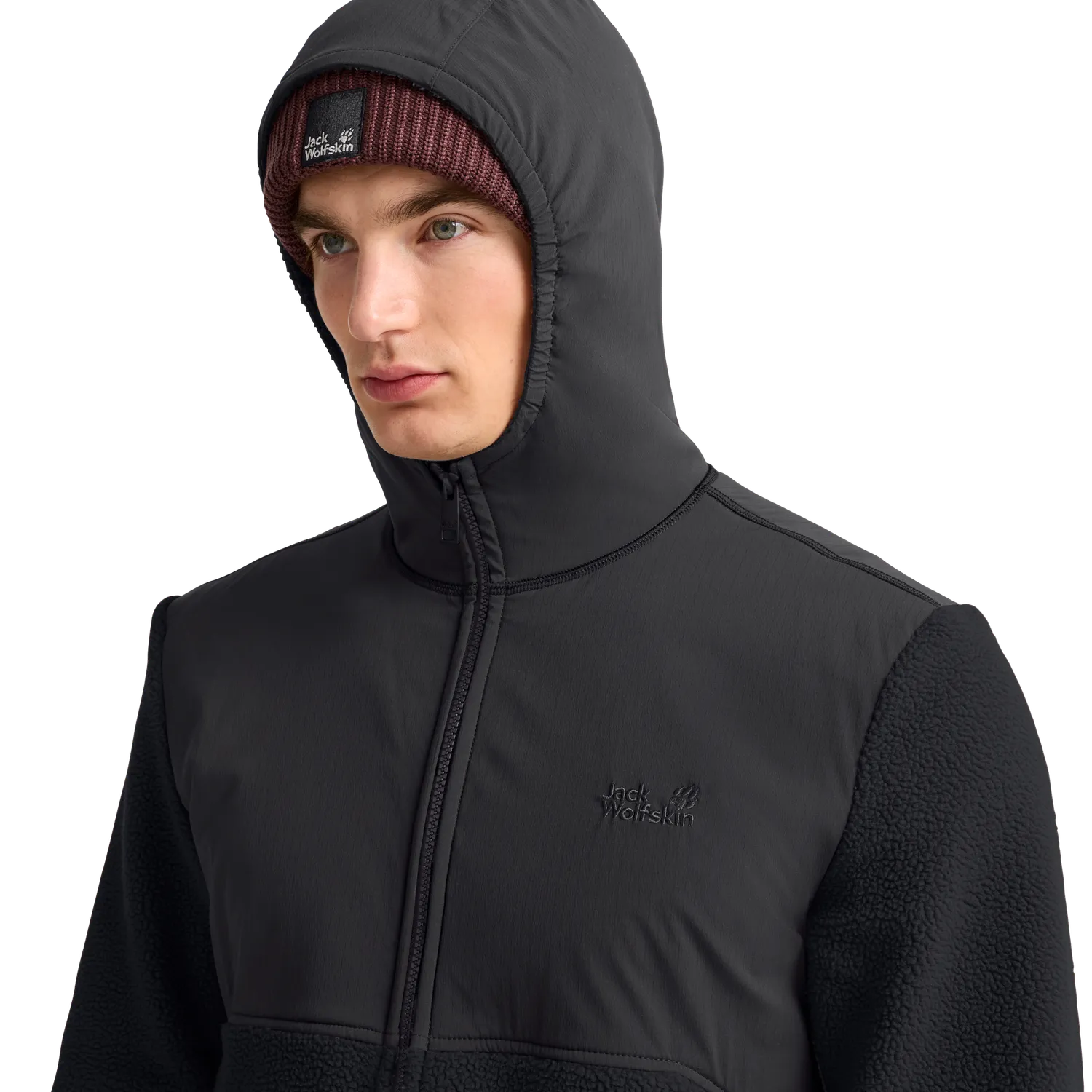 Jack Wolfskin Lite Curl Hooded FZ M polaire homme