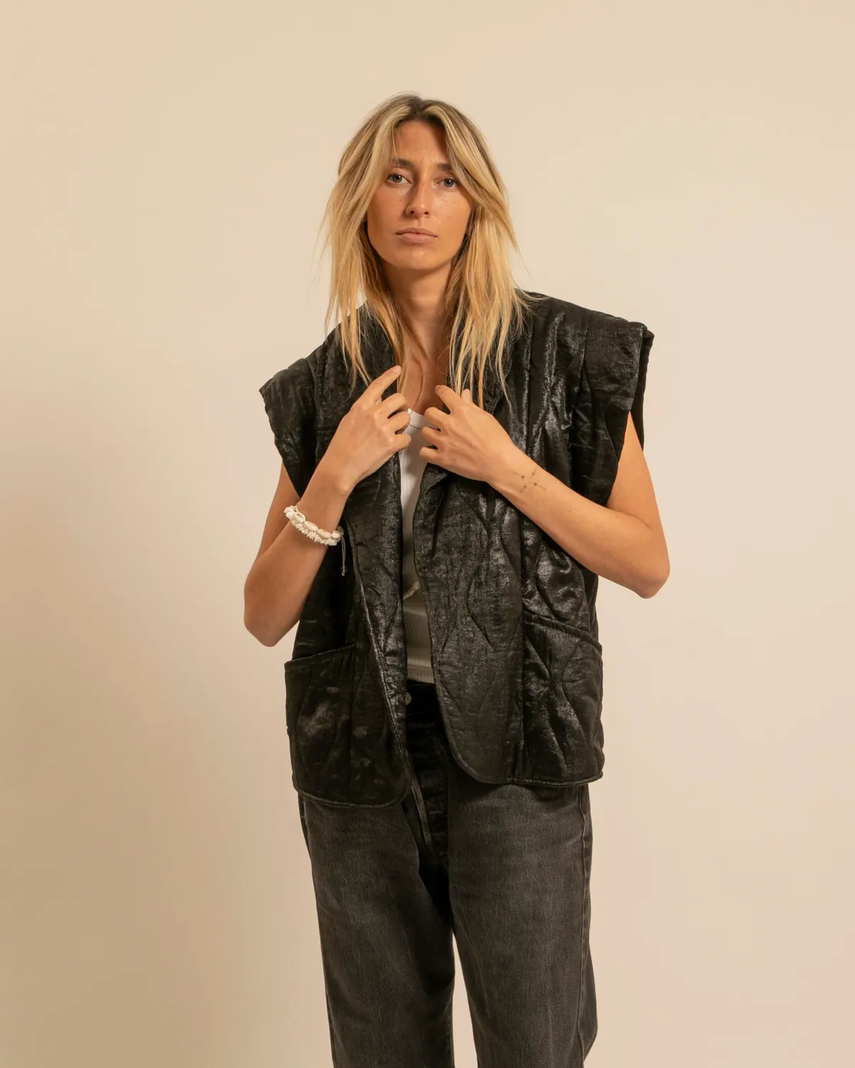 AOKYANOS Brooklyn irisé veste noire taille unique