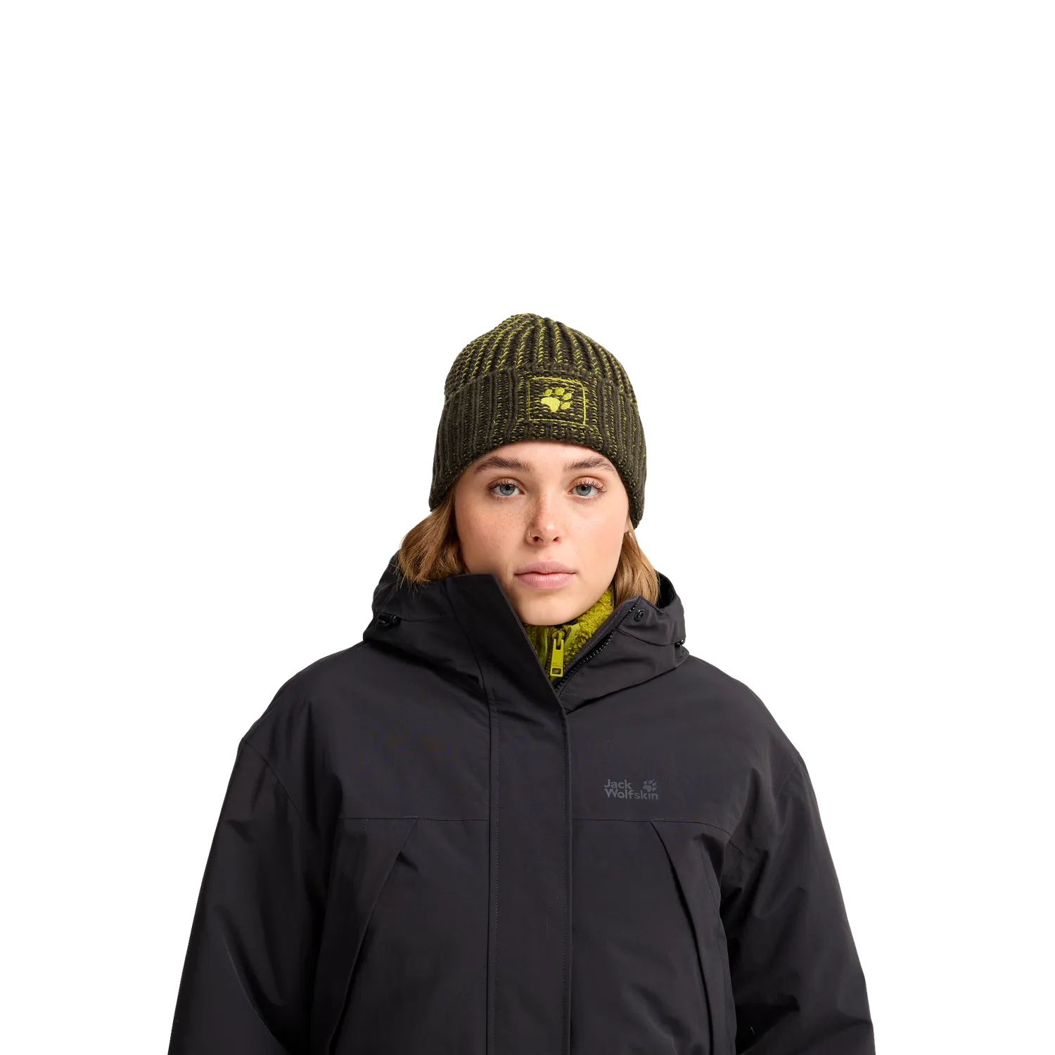 Jack Wolfskin Badge Paw Beanie bonnet hiver chaud unisexe