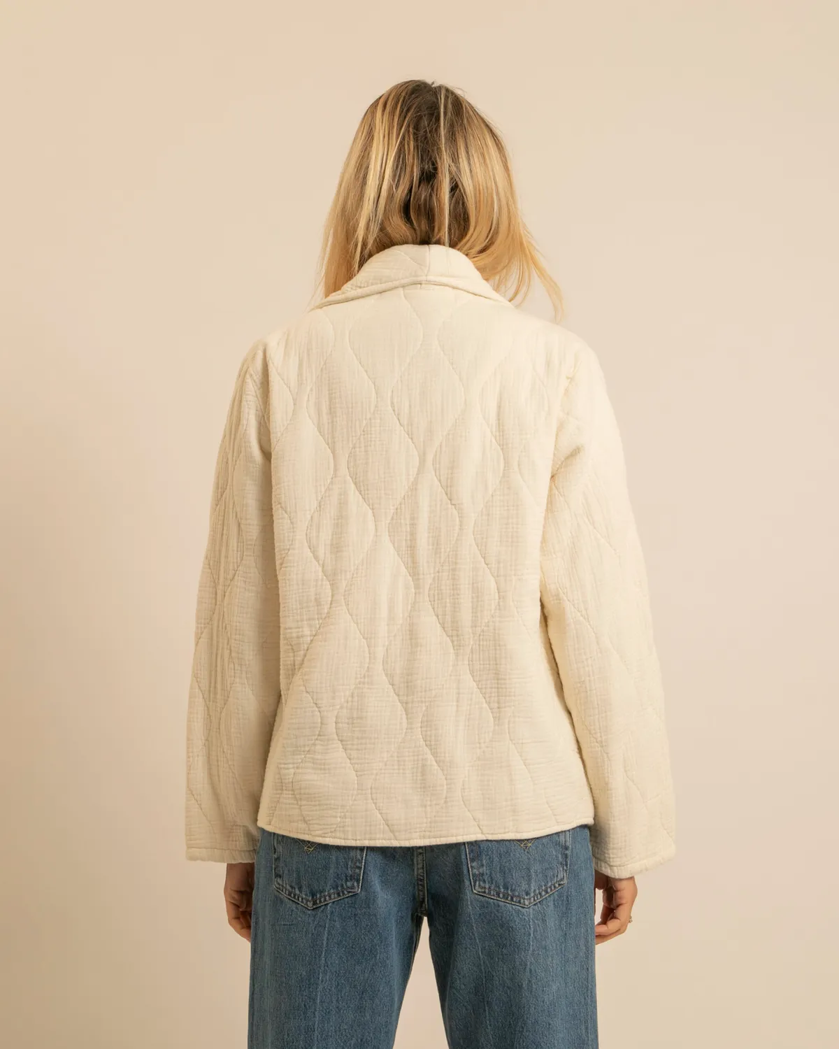 AOKYANOS Cuba Crème kimono coton matelassé