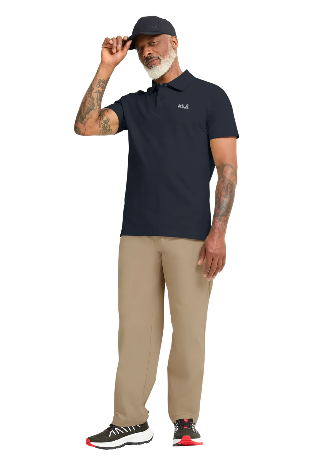 Jack Wolfskin Essential polo homme coton manches courtes