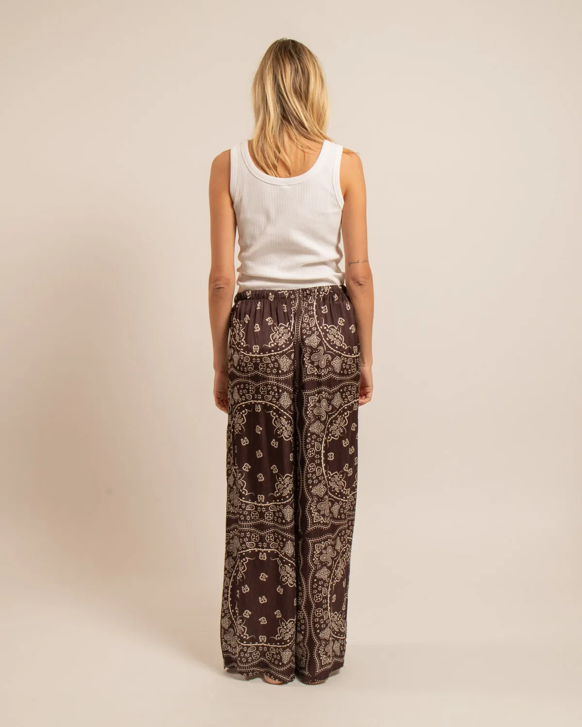 AOKYANOS Phoenix Bandana pantalon chocolat ample
