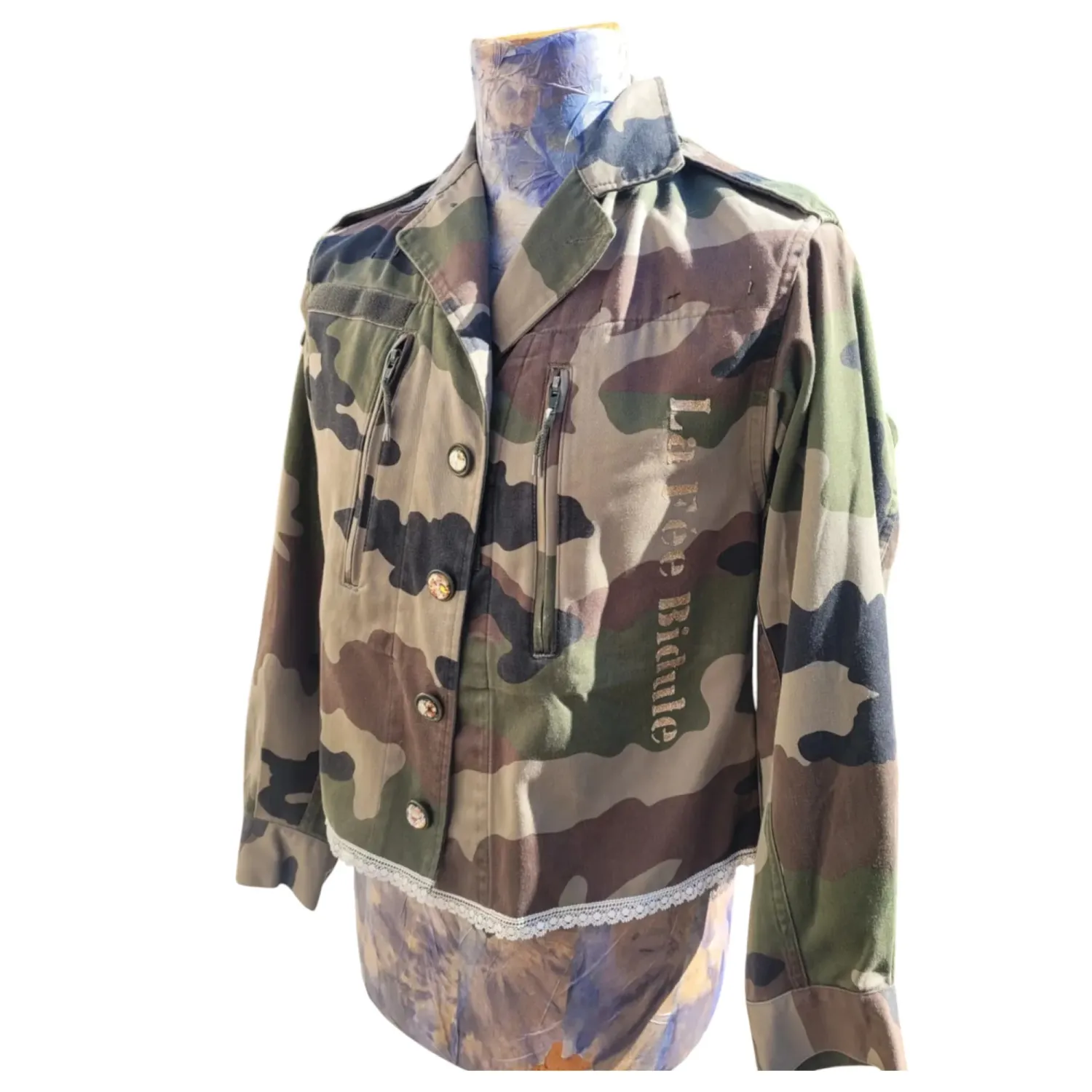 La Fée Bidule Fox veste militaire renard doré