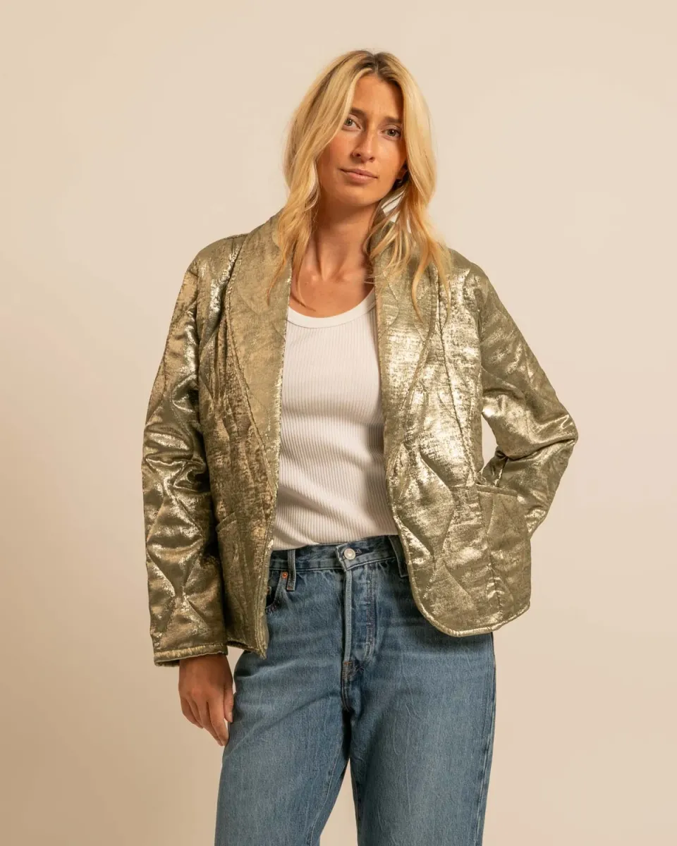 Aokyanos Cuba Kaki kimono irisé polyester taille unique