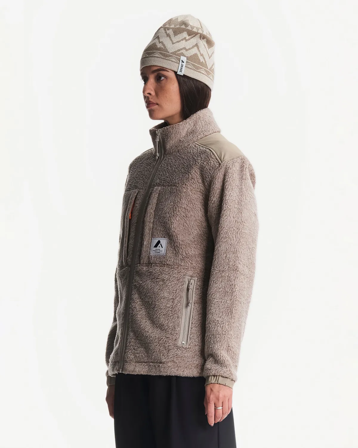 Orage Grizzly Pile veste polaire Dark Birch zippée