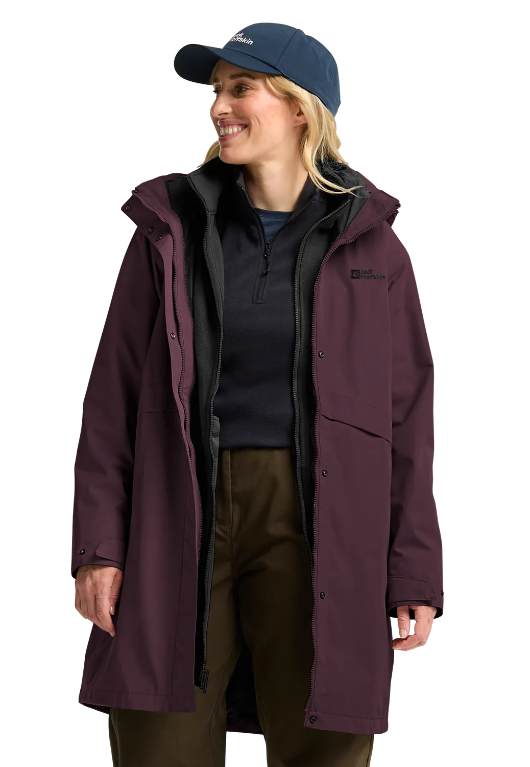 Jack Wolfskin Baylight 3in1 Coat W manteau femme imperméable