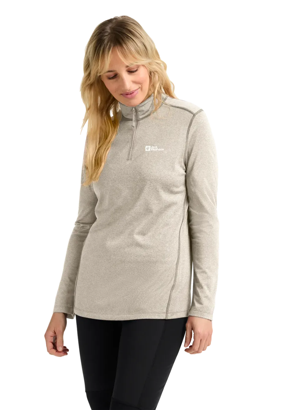 Jack Wolfskin Sky Thermal HZ W sous-couche thermique femme col zippé
