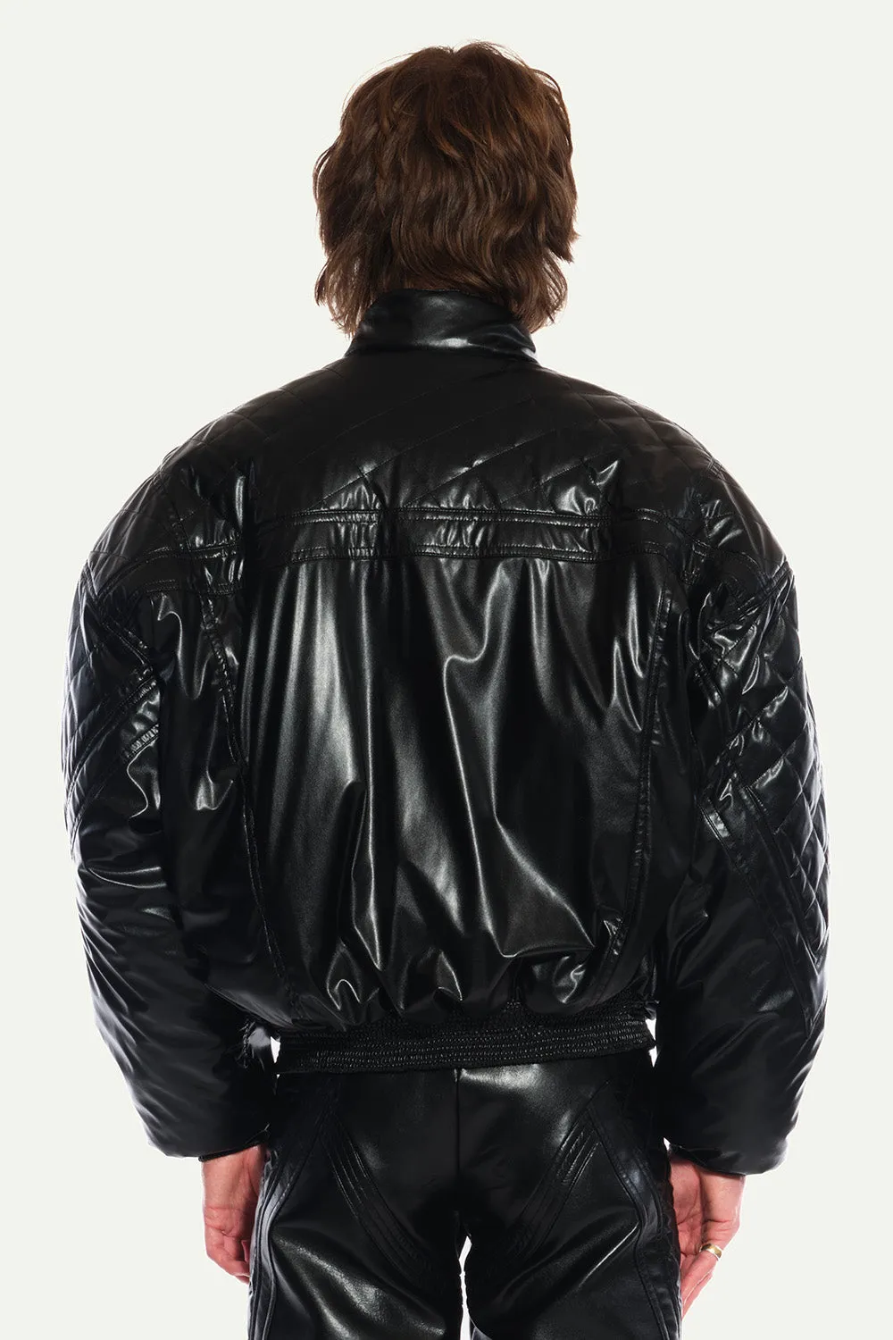 Jeanne Friot Biker Bombers blouson noir vegan matelassé