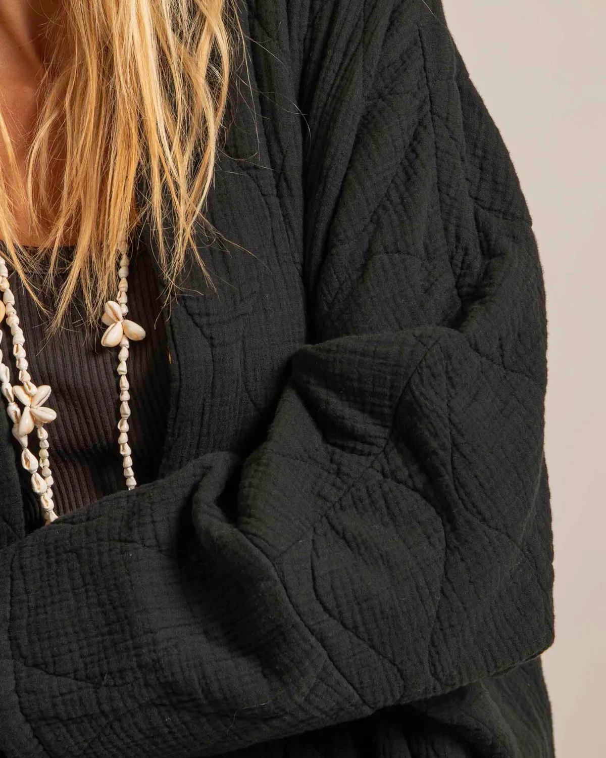 Aokyanos Chicago Noir veste kimono coton taille unique