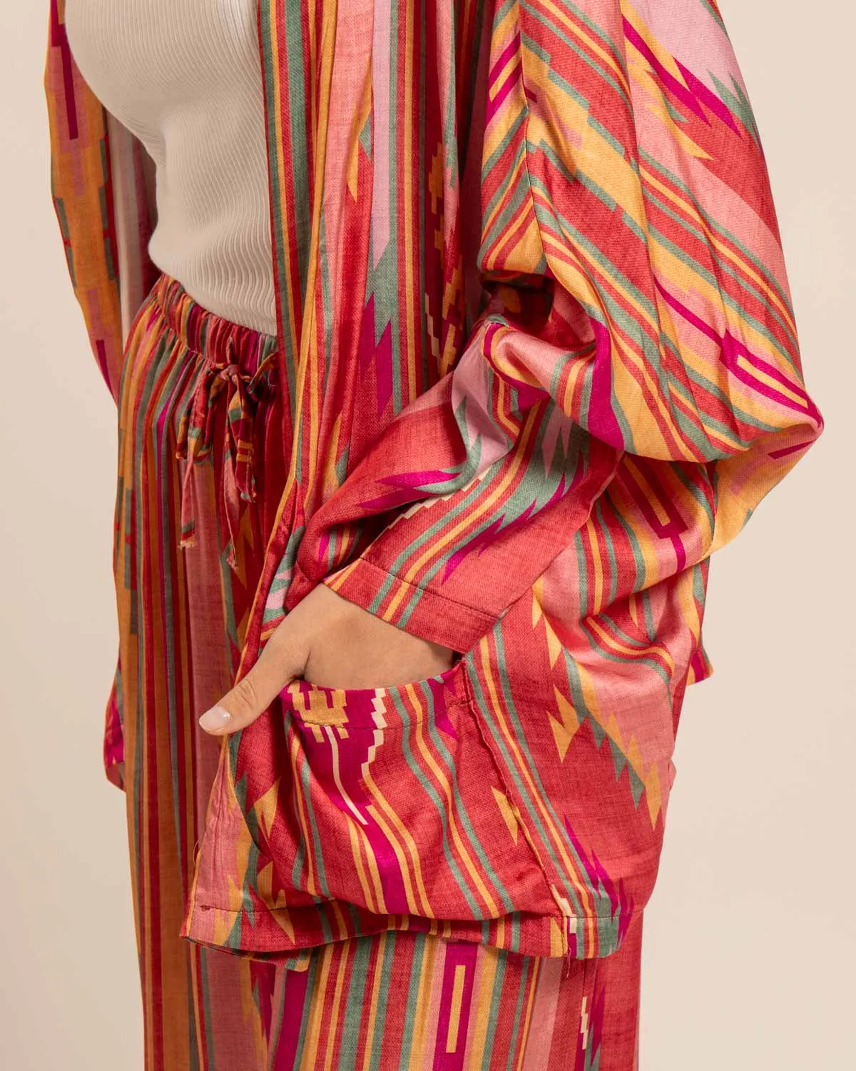 AOKYANOS Chicago Koda Rose Light veste kimono rose