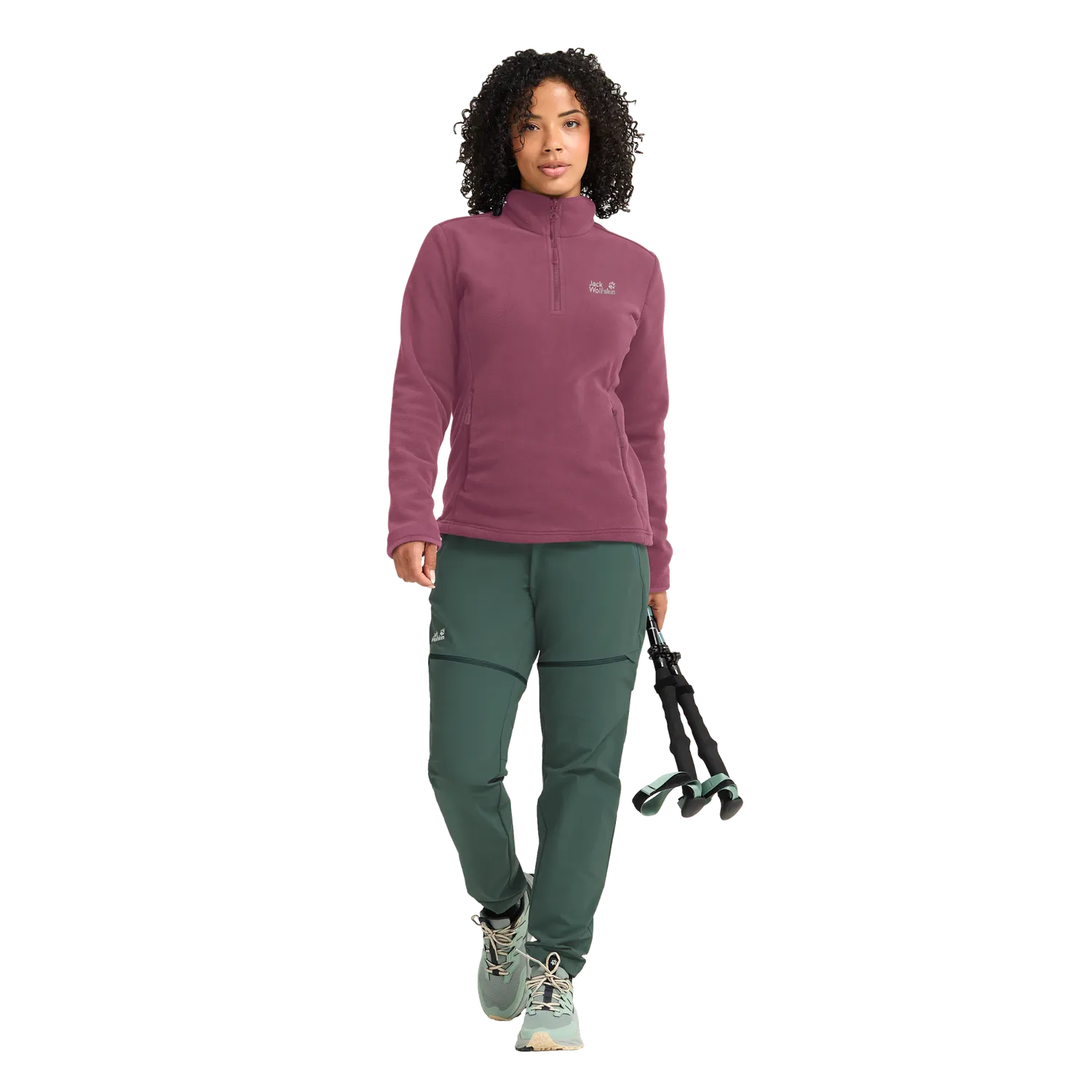 Jack Wolfskin Wild Rebel 200 HZ W pull polaire femme col zippé
