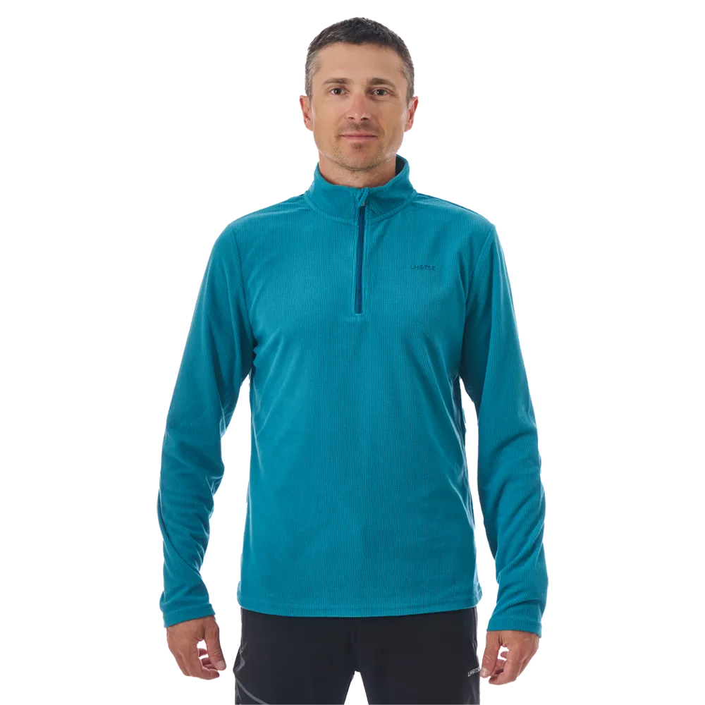 Lhotse Jawad polaire demi-zip pagoda blue grid