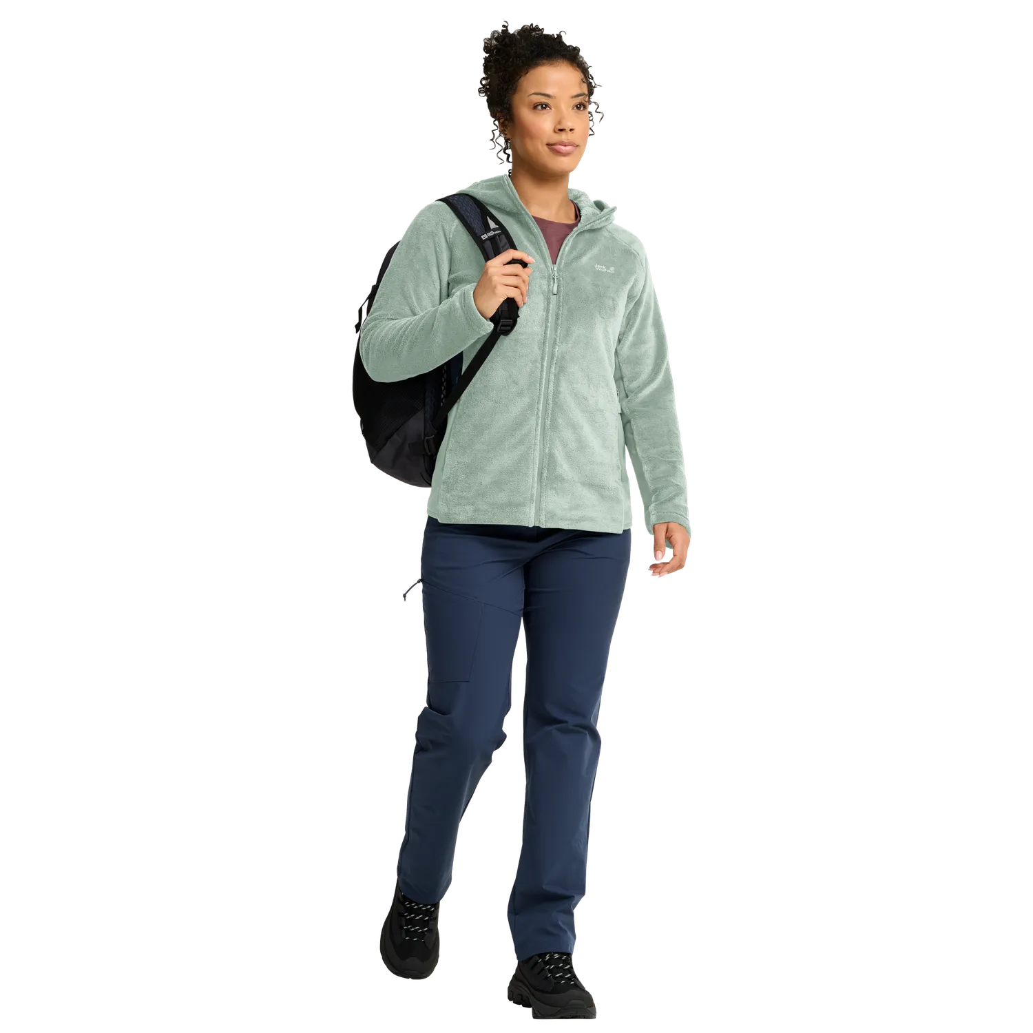 Jack Wolfskin Rotwand Hooded FZ W polaire femme capuche