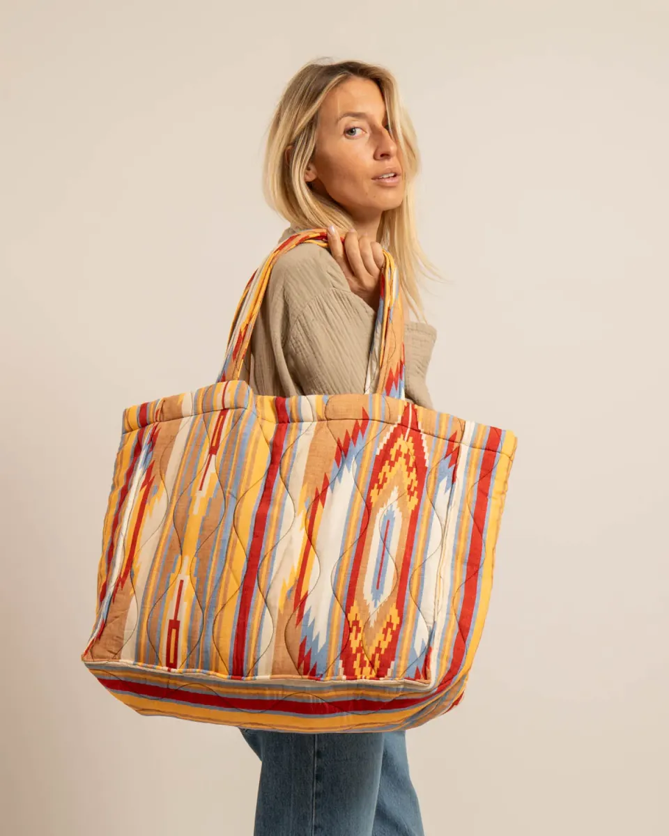 AOKYANOS Philadelphie Koda sac cabas beige matelassé
