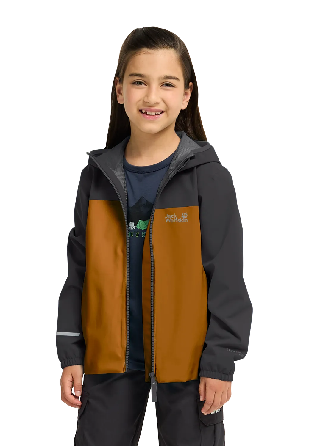 Jack Wolfskin Adventuretribe 2L Jkt veste pluie enfant réfléchissante