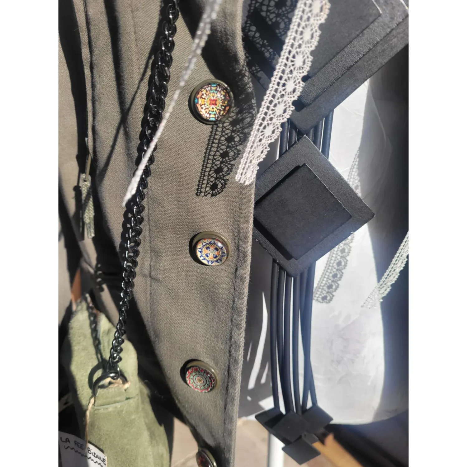 La Fée Bidule Bambi veste militaire customisée