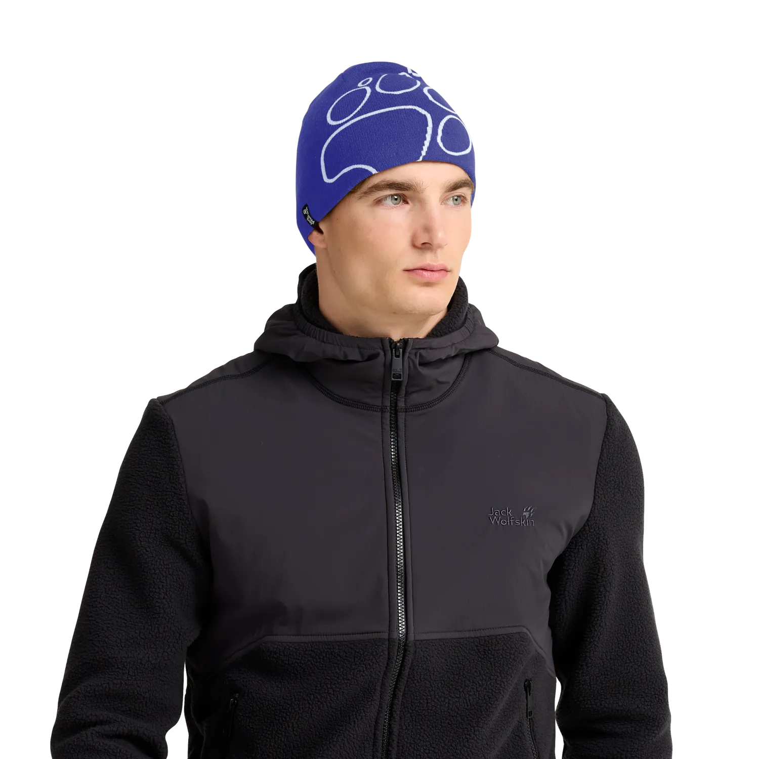 JACK WOLFSKIN PAW BEANIE bonnet chaud motif patte