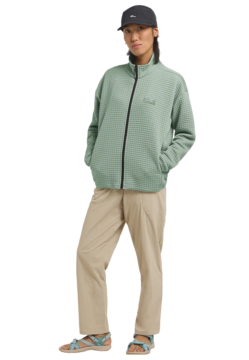 Jack Wolfskin Mogari FZ W polaire femme gaufrée stretch chaude