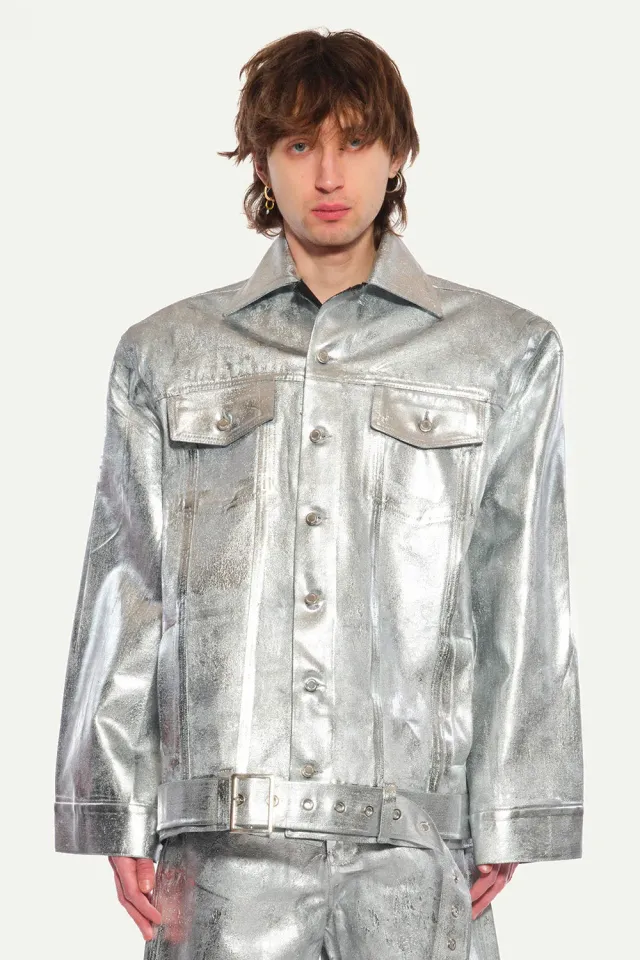 JEANNE FRIOT Delphine Silver Jacket veste jean argent
