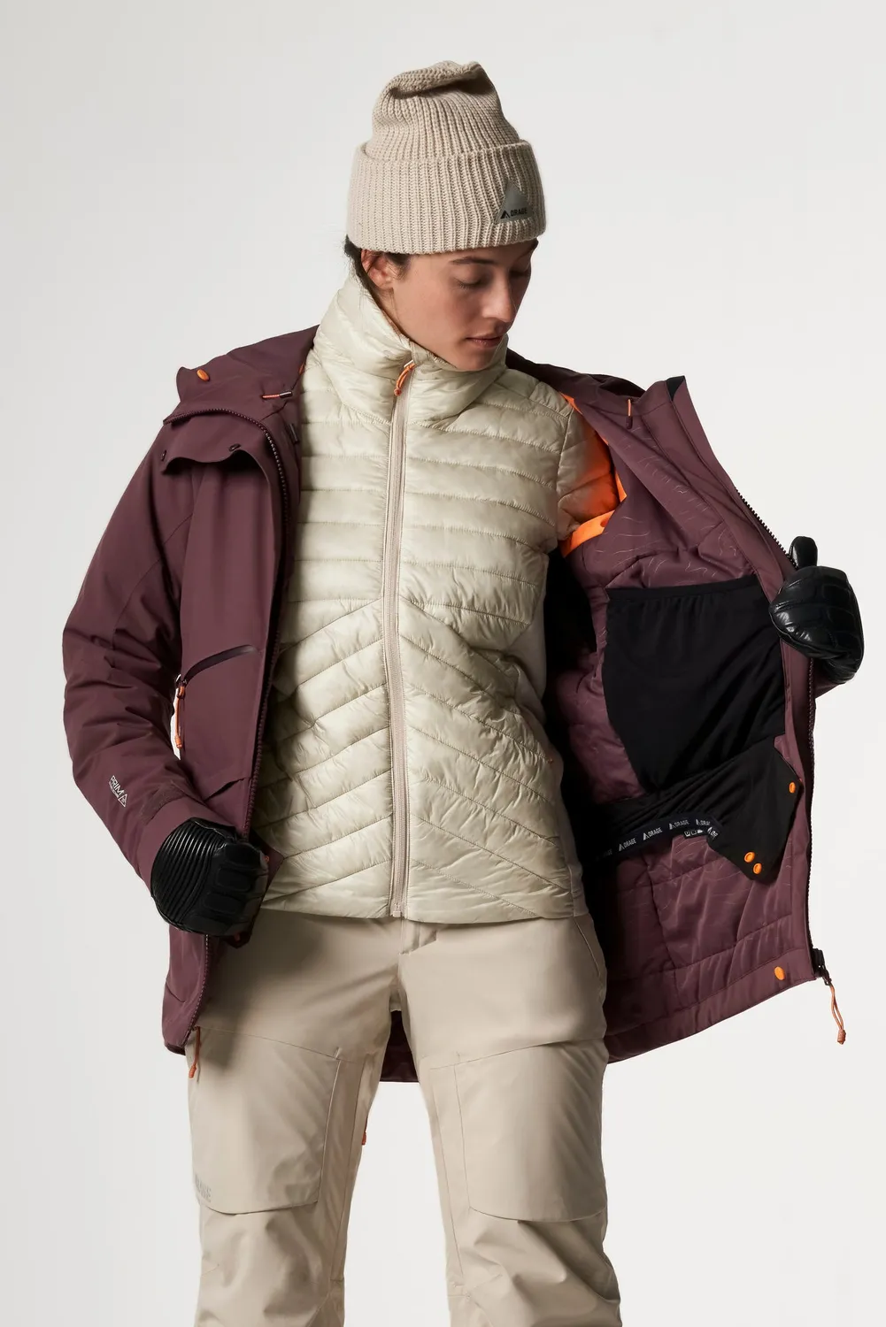 Orage Grace veste isolée femme prune 100g