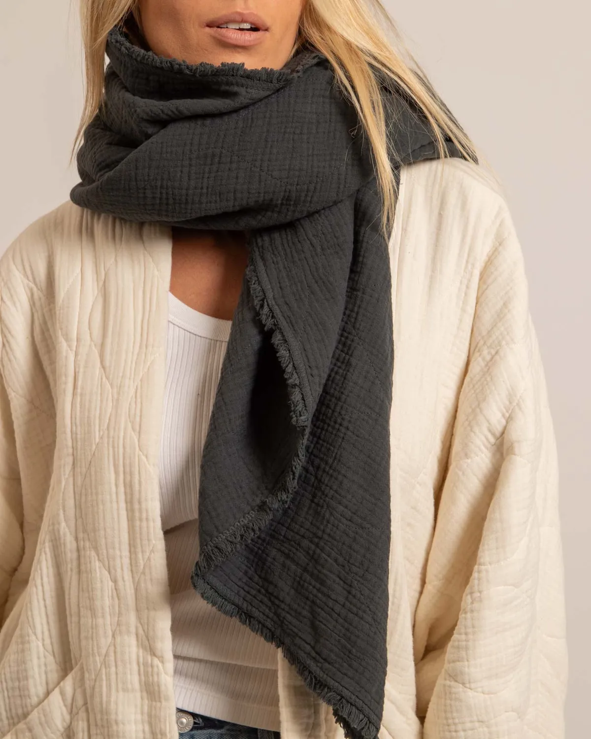 AOKYANOS Toronto Anthracite chèche coton surpiqué