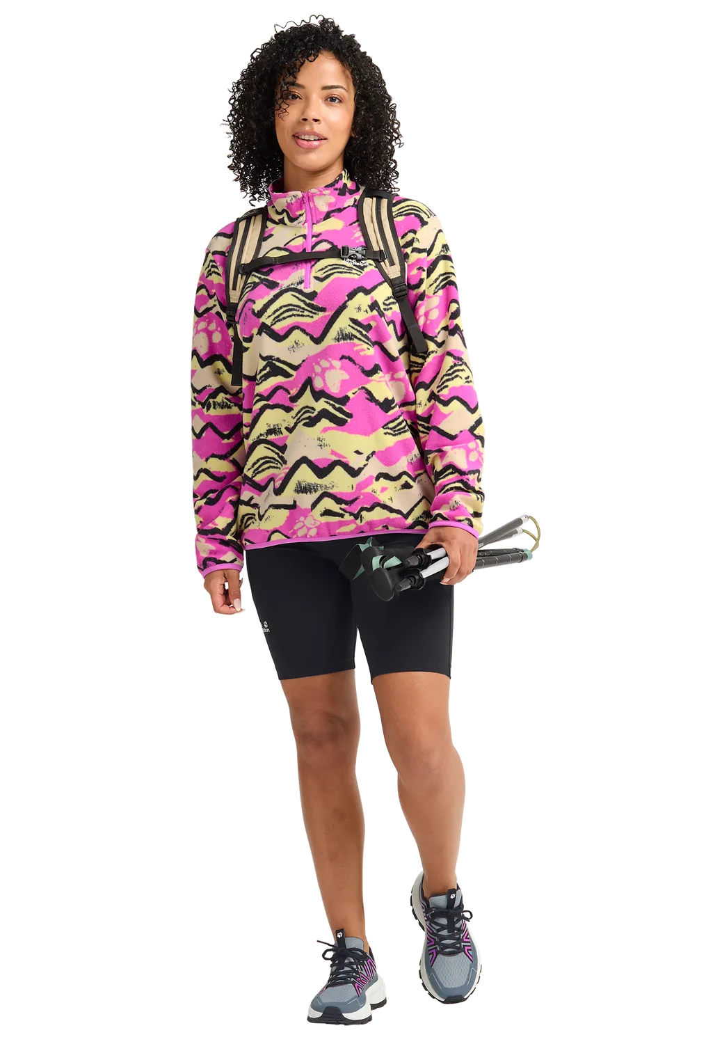 Jack Wolfskin Paw Era 100 Print polaire femme zippée