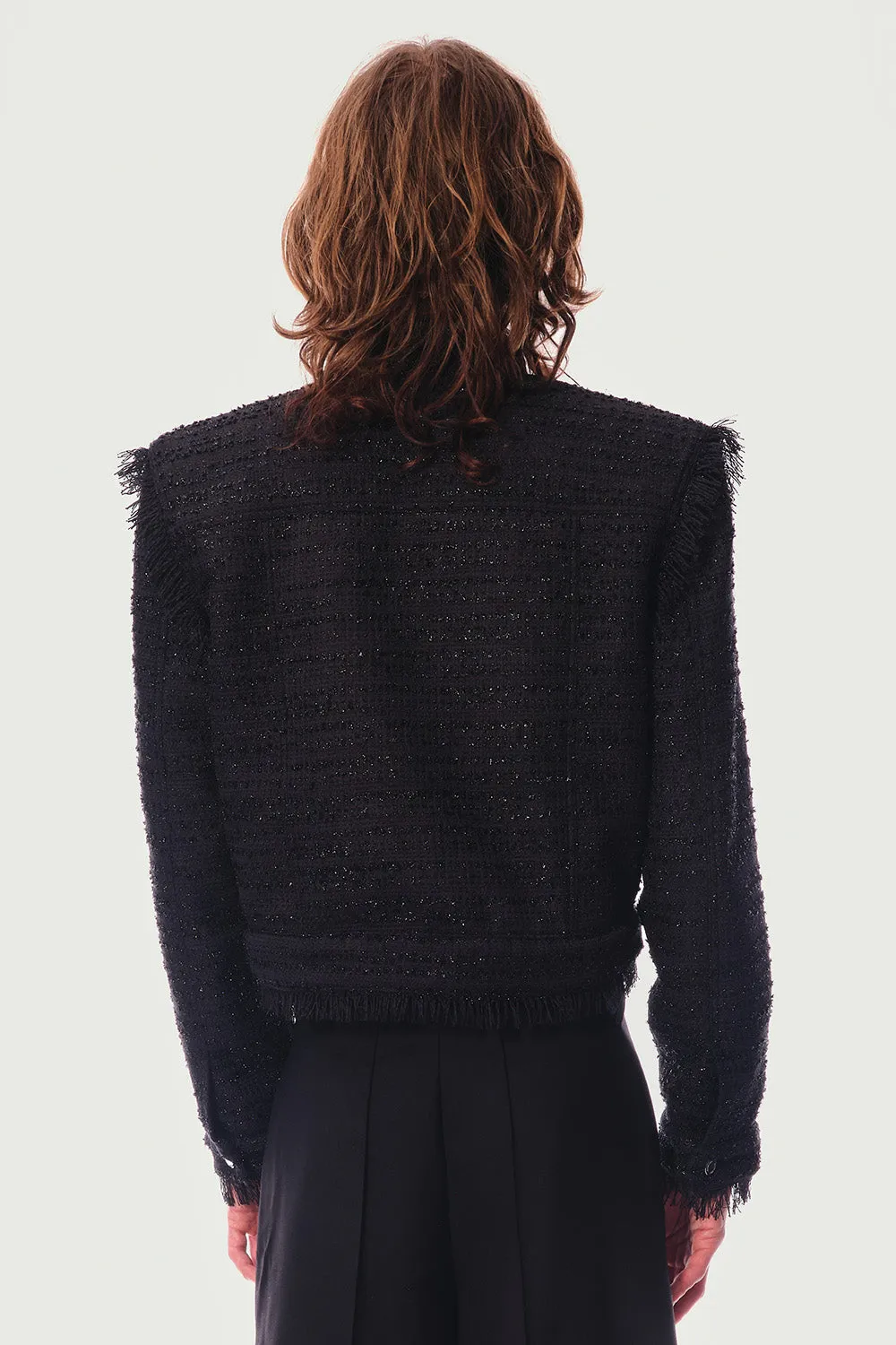 Jeanne Friot Micheline veste tweed noir 2XL