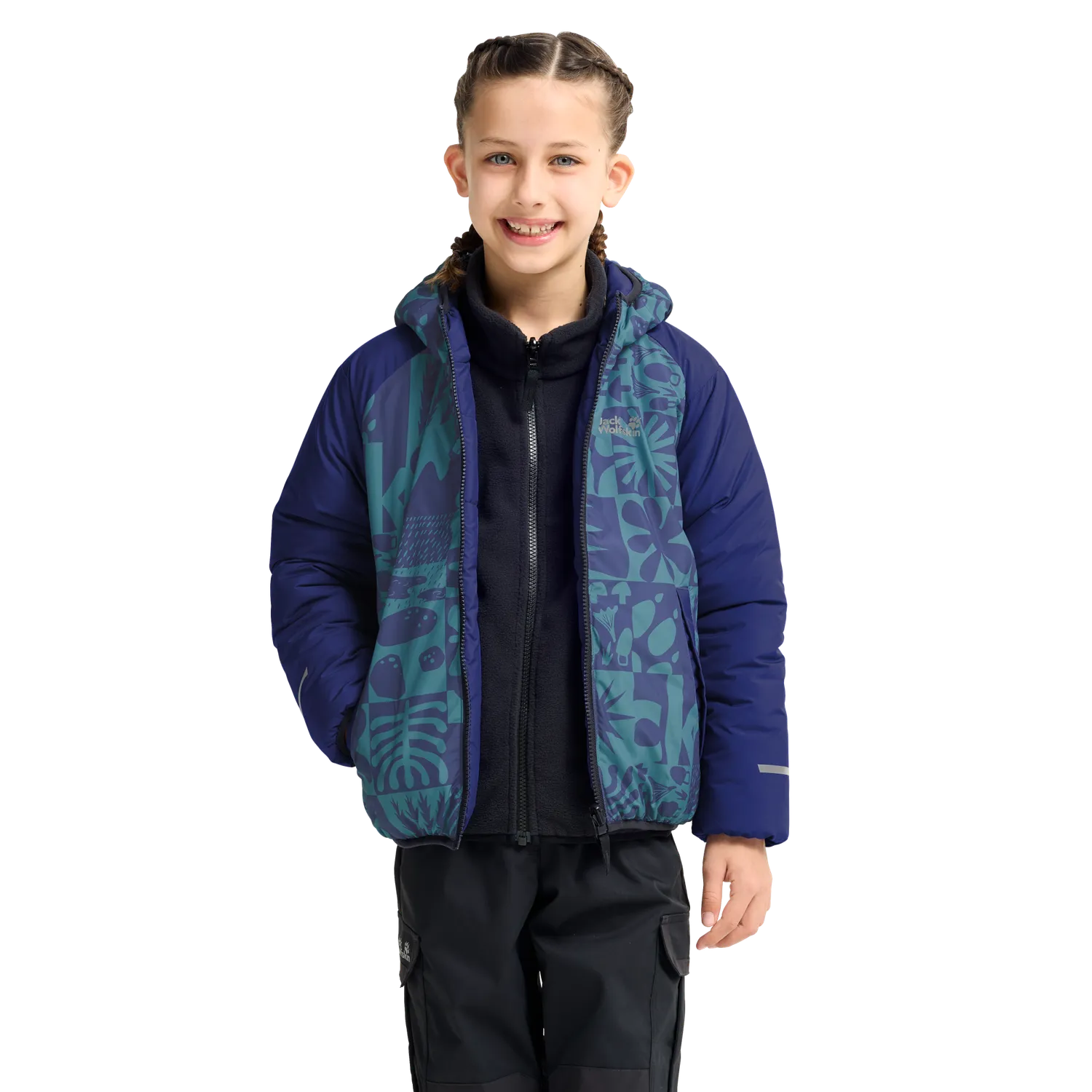 Jack Wolfskin Zenon Twist Hooded veste hiver enfant réversible